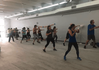 Group Fight fitness class